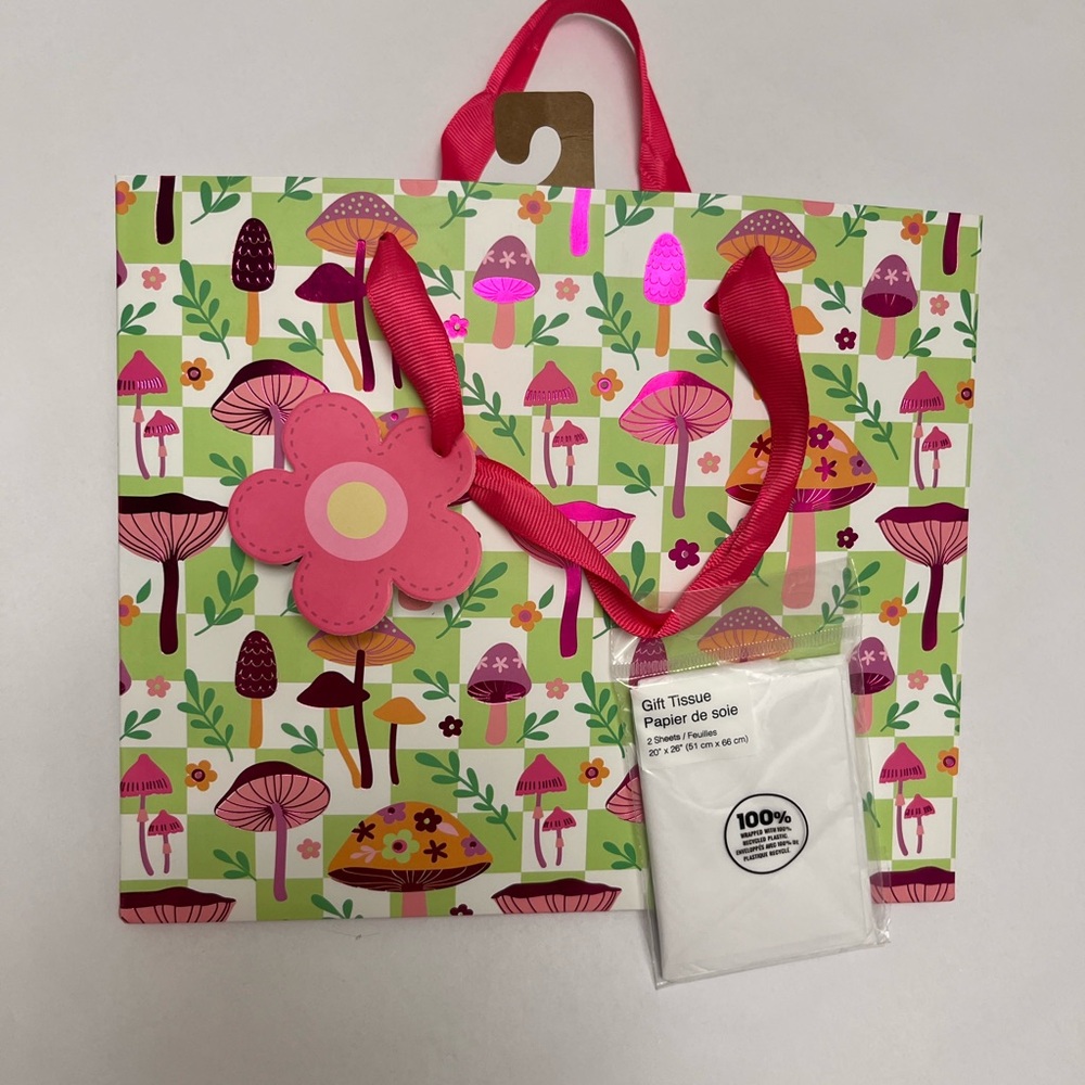 NWT 💖🍄💖 Jessica Simpson home mushroom gift bag
